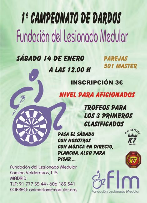 PRIMER CAMPEONATO DE DARDOS DE LA FUNDACI&Oacute;N DEL LESIONADO MEDULAR