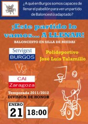 EL SERVIGEST BURGOS MONTA UNA CAMPA&Ntilde;A DE MOVILIZACI&Oacute;N PARA LLENAR EL PABELL&Oacute;N ANTE UN PARTIDO DECISIVO