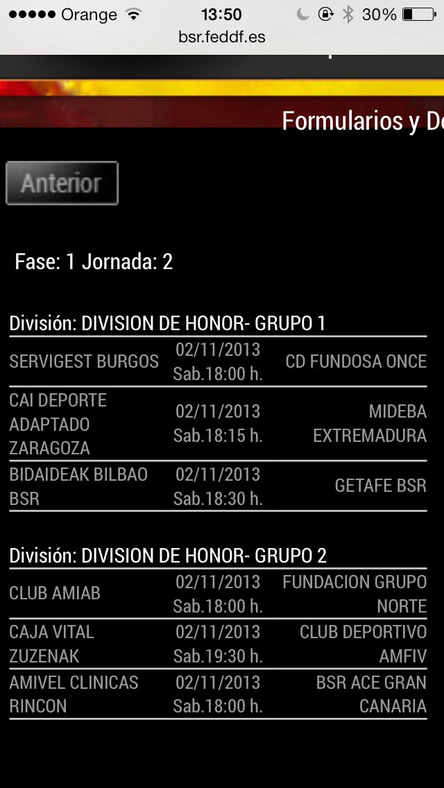 CALENDARIO DE LA SEGUNDA JORNADA DE LA LIGA NACIONAL DE BALONCESTO EN SILLA DE RUEDAS EN SU DIVISI&Oacute;N DE HONOR.