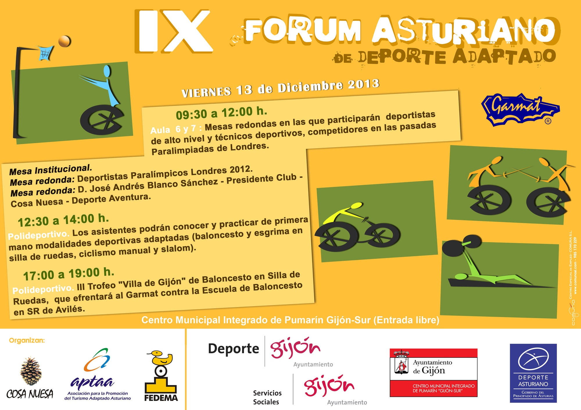 IX FORUM ASTURIANO DE DEPORTE ADAPTADO.