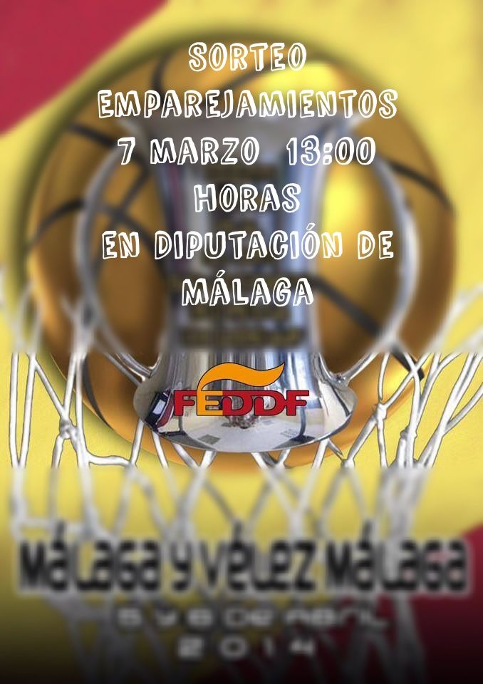 LA DIPUTACI&Oacute;N DE M&Aacute;LAGA ALBERGAR&Aacute; EL PR&Oacute;XIMO 7 DE MARZO EL SORTEO DE LA XXXVI COPA DE S.M. EL REY DE BALONCESTO EN SILLA DE RUEDAS, QUE TENDRA LUGAR EL 5 Y 6 DE ABRIL EN M&Aacute;LAGA Y V&Eacute;LEZ M&Aacute;LAGA