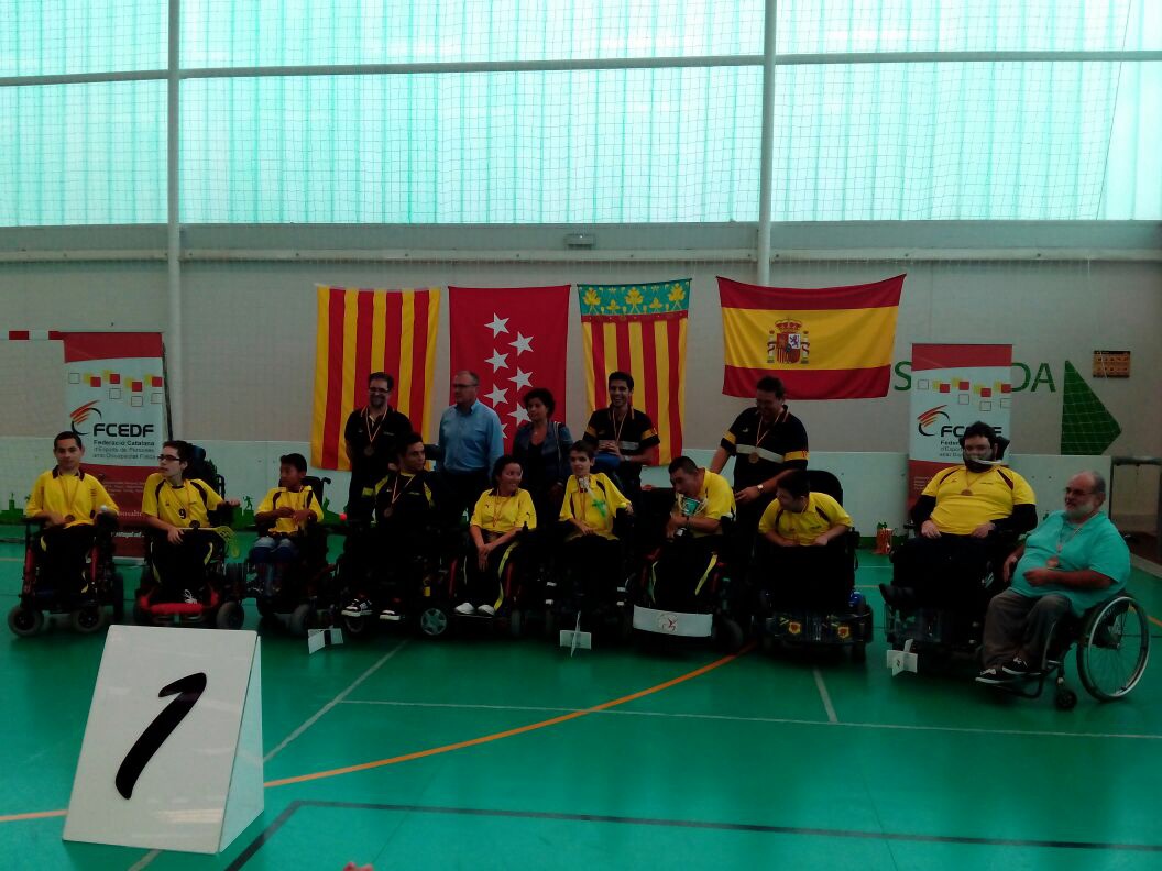 CATALU&Ntilde;A SE PROCLAMA CAMPE&Oacute;N DE ESPA&Ntilde;A DE COMUNIDADES AUT&Oacute;NOMAS DE H&Oacute;CKEY EN SILLA DE RUEDAS EL&Eacute;CTRICA.