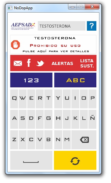 LA AEPSAD PONE EN MARCHA UNA APLICACI&Oacute;N PARA M&Oacute;VILES Y ORDENADORES QUE PERMITE CONSULTAR SI UN MEDICAMENTO AUTORIZADO EN ESPA&Ntilde;A CONTIENE ALGUNA SUSTANCIA INCLUIDA EN LA LISTA DE SUSTANCIAS PROHIBIDAS EN EL DEPORTE.