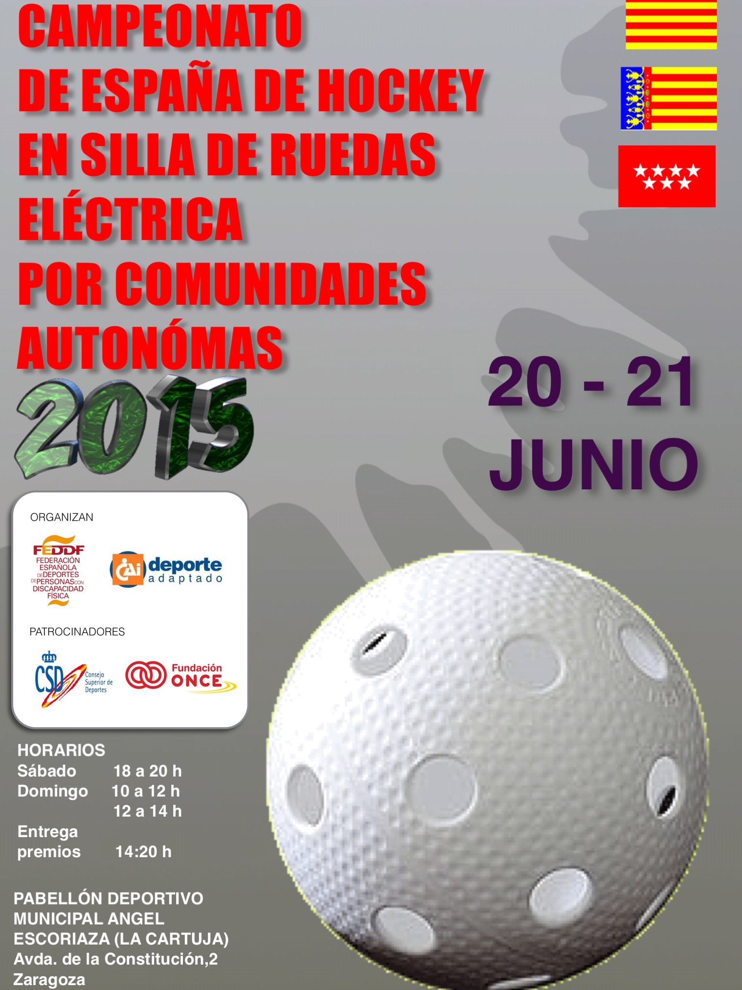 Ya se conocen los emparejamientos, con motivo del Campeonato de Espa&ntilde;a de Selecciones Auton&oacute;micas de H&oacute;ckey en Silla de Ruedas El&eacute;ctrica, a celebrar este pr&oacute;ximo fin de semana en Zaragoza.