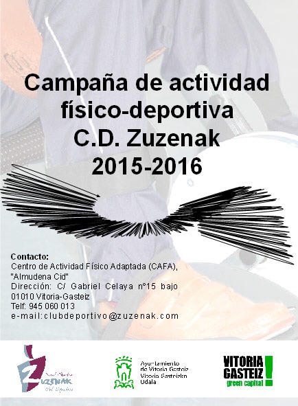 Zuzenak abre el plazo de inscripci&oacute;n para todas las modalidades deportivas de la actividad f&iacute;sico-adaptada que se iniciar&aacute;n a partir del 1 de octubre   
