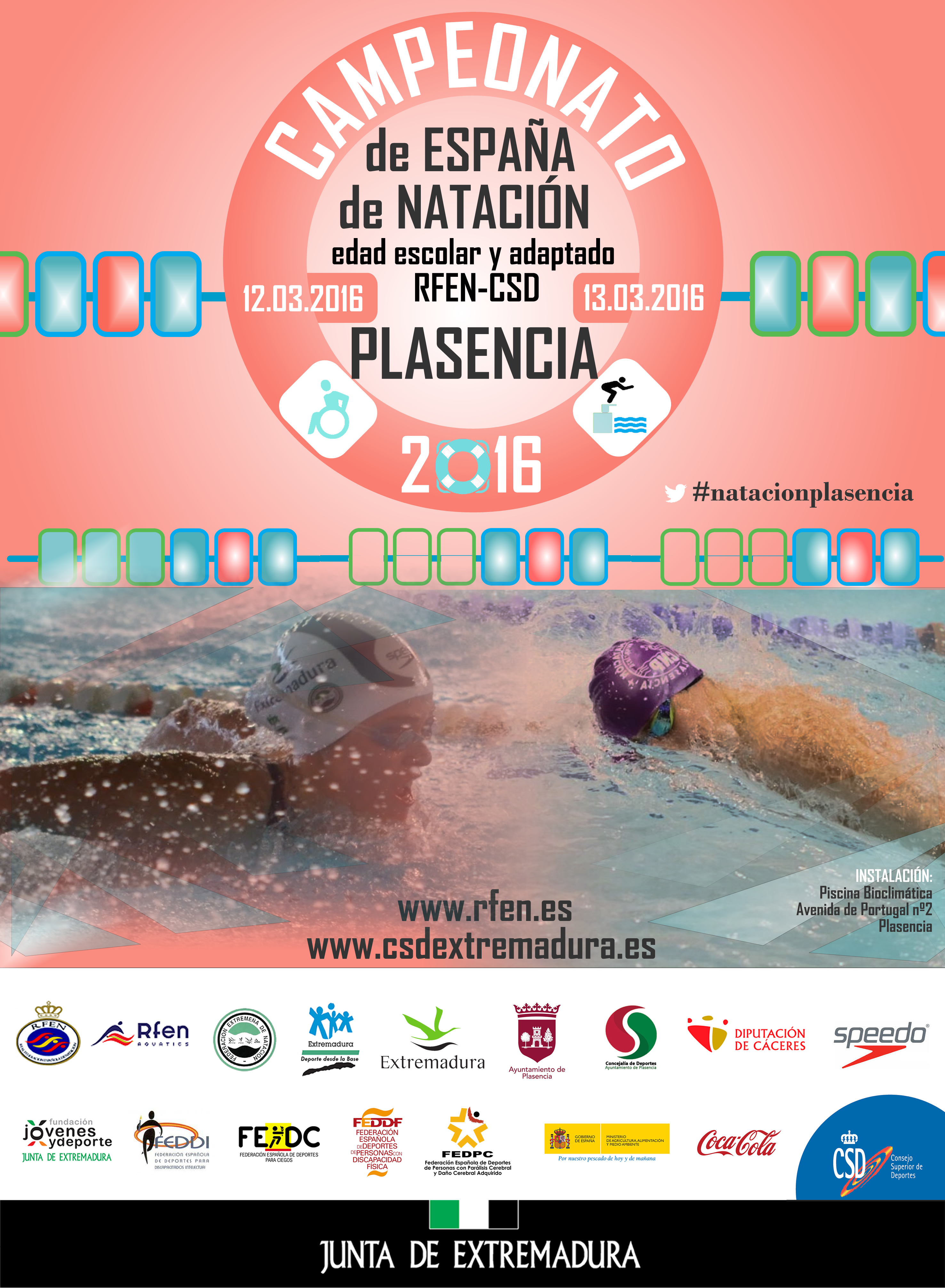 Plasencia alberg&oacute; el pasado fin de semana el Campeonato de Espa&ntilde;a de Nataci&oacute;n Adaptada en edad escolar