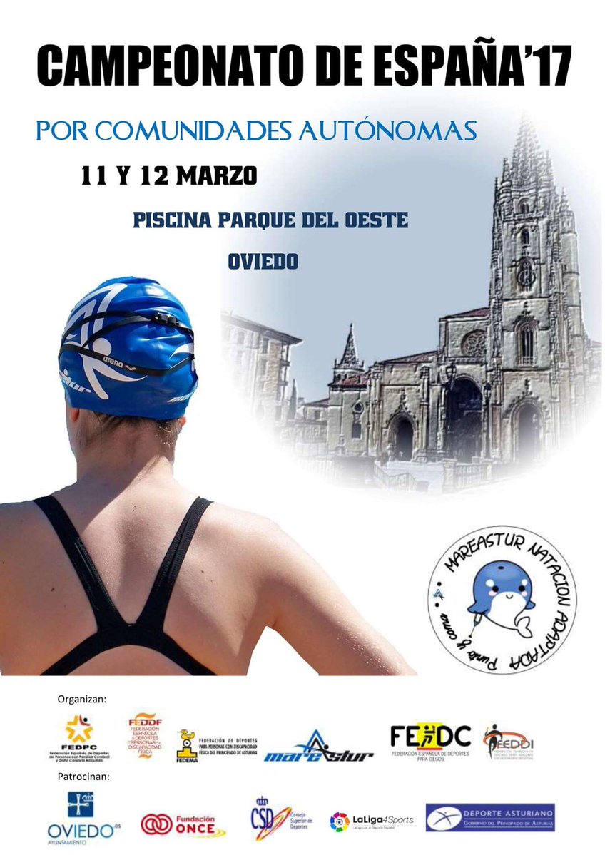 93 deportistas de la FEDDF se dar&aacute;n cita este fin de semana en Oviedo con motivo del Campeonato de Espa&ntilde;a de Nataci&oacute;n Adaptada por Comunidades Aut&oacute;nomas