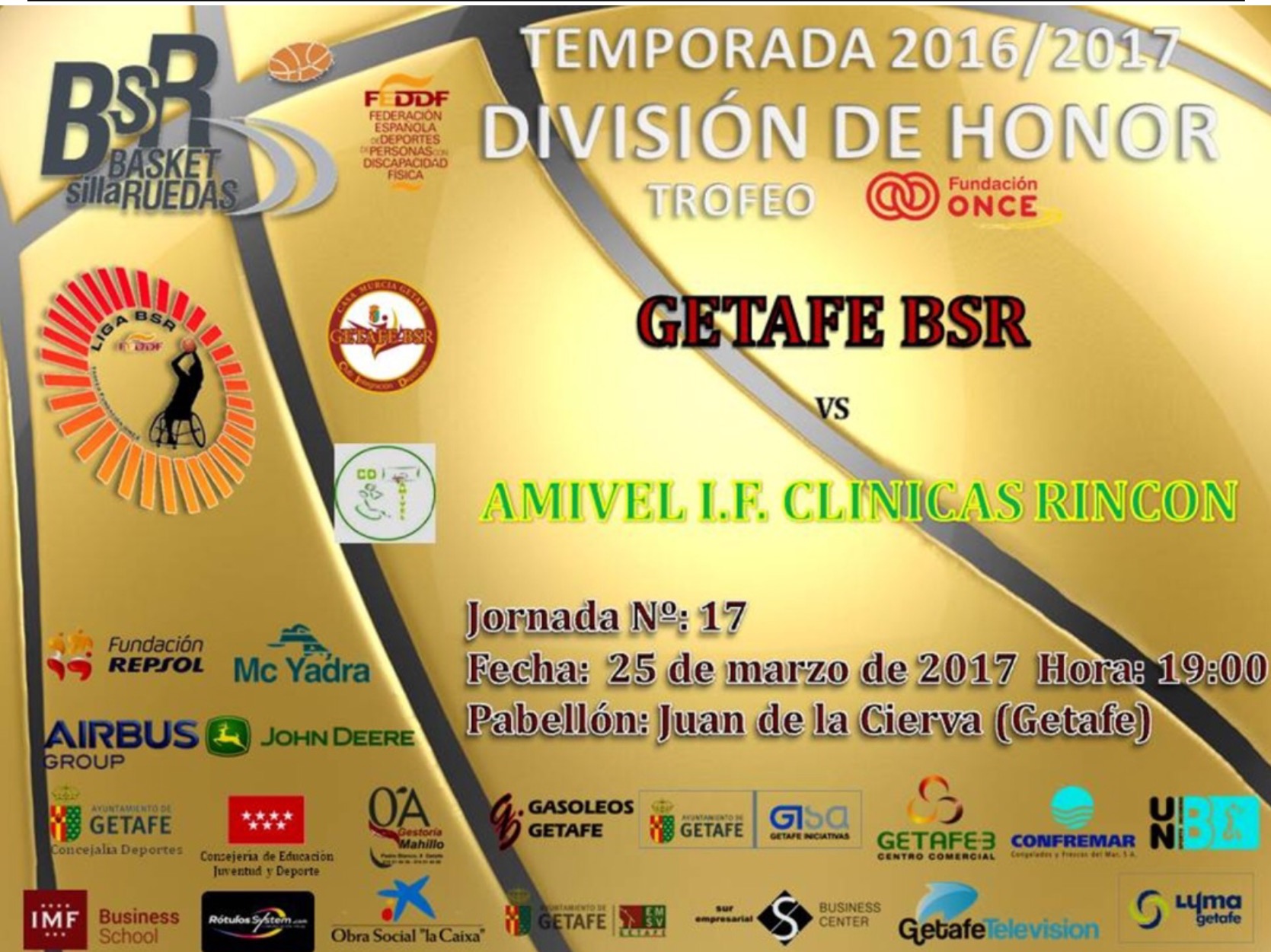 Getafe BSR vs Amivel IF Cl&iacute;nicas Rinc&oacute;n