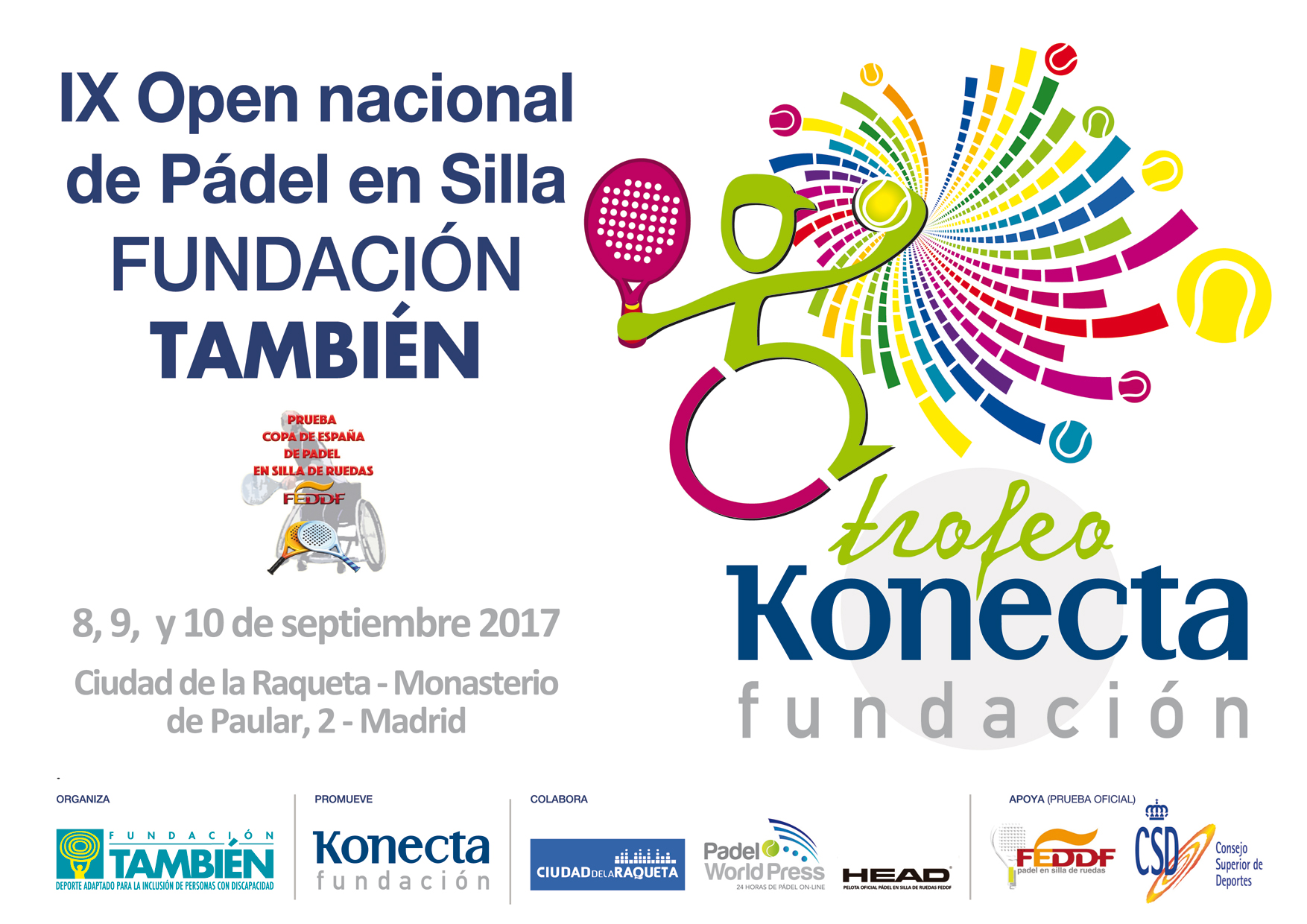 La emoci&oacute;n del p&aacute;del en silla de ruedas vuelve a Madrid con la disputa de la primera prueba de la copa de Espa&ntilde;a 2017/2018