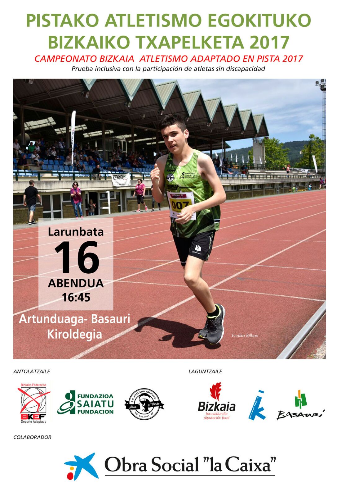 Campeonato de Bizkaia de Atletismo Adaptado en Pista