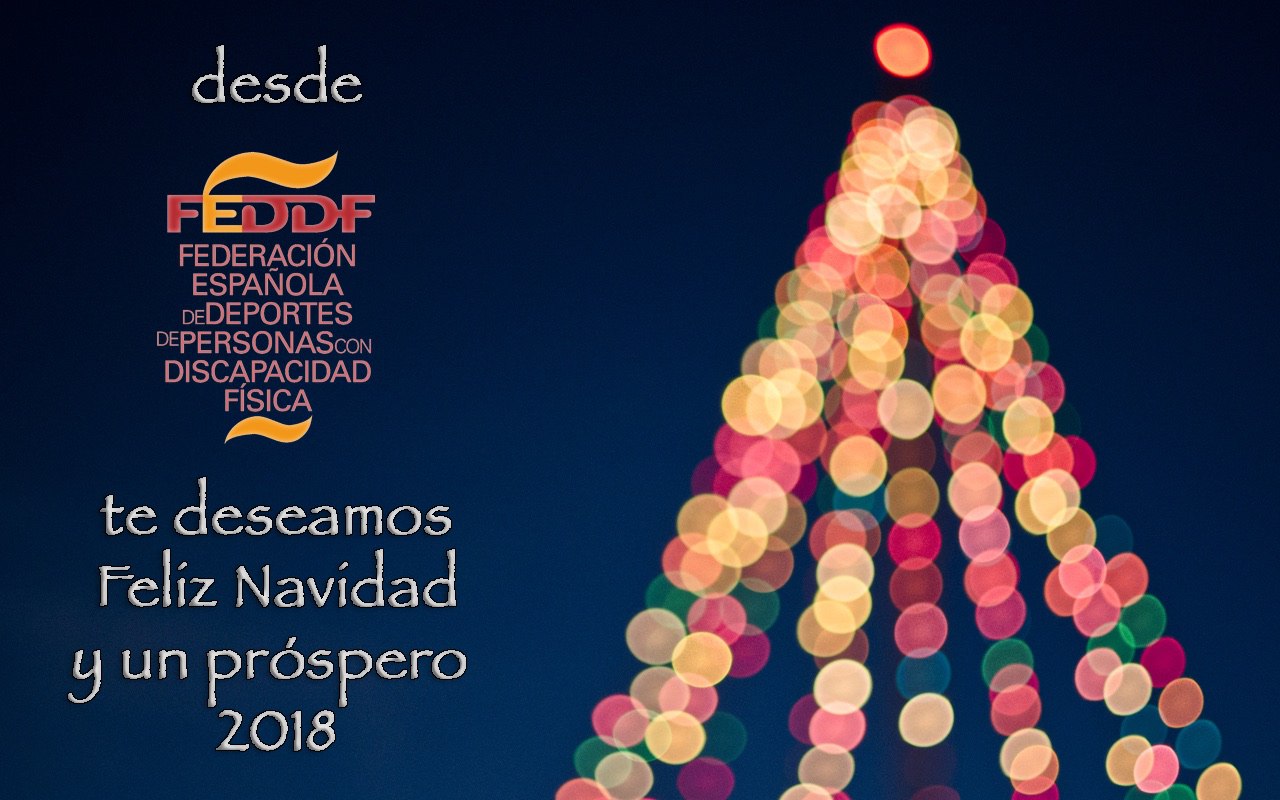 La FEDDF te desea unas FELICES FIESTAS y un PR&Oacute;SPERO A&Ntilde;O 2018