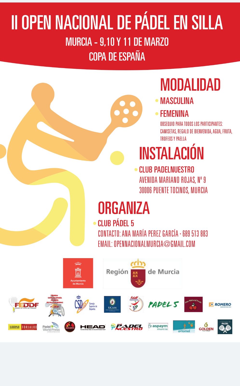 Hoy arranca en Murcia la s&eacute;ptima prueba de la Copa de Espa&ntilde;a de P&aacute;del en Silla