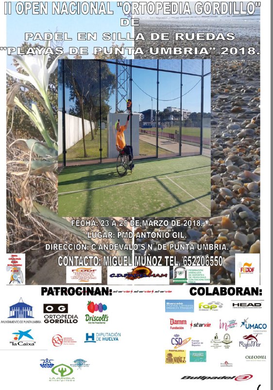 Punta Umbr&iacute;a alberga desde hoy la octava prueba de la Copa de Espa&ntilde;a de P&aacute;del en Silla
