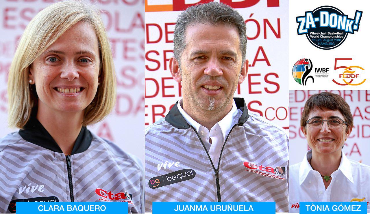 Uru&ntilde;uela y Baquero, &aacute;rbitros en el Mundial de Baloncesto en Silla de Ruedas