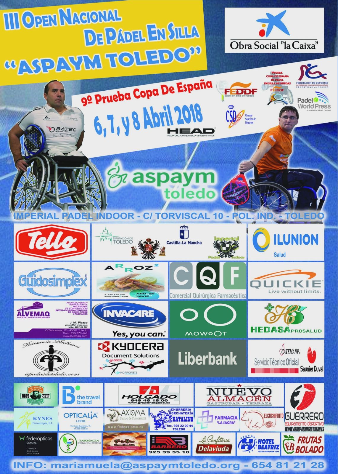 Los mejores palistas se dan cita estos d&iacute;as en Toledo con motivo de la novena prueba de la Copa de Espa&ntilde;a de P&aacute;del en Silla