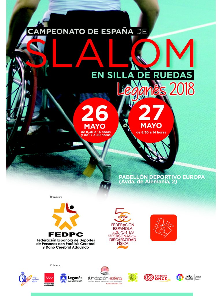 Legan&eacute;s ser&aacute; escenario este fin de semana del Campeonato de Espa&ntilde;a de Slalom en Silla de Ruedas