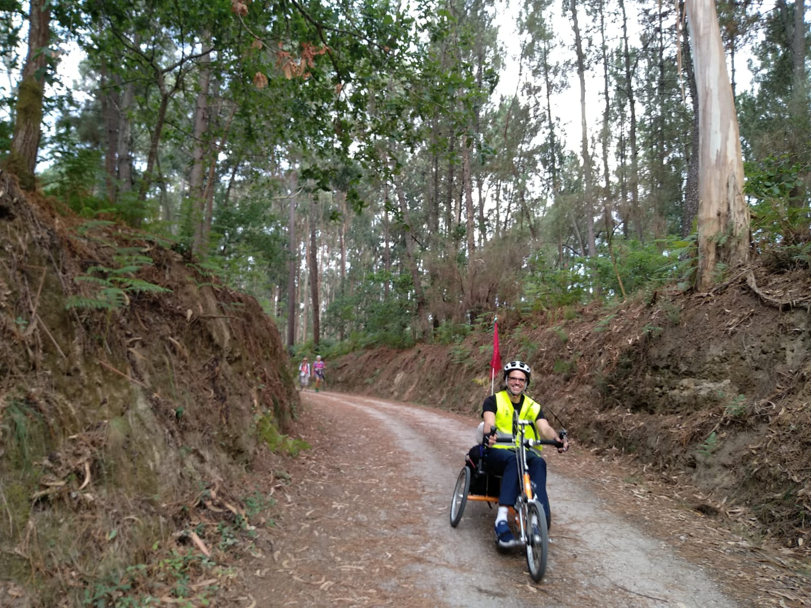 Un jugador de BSR Vistazul hace el Camino de Santiago