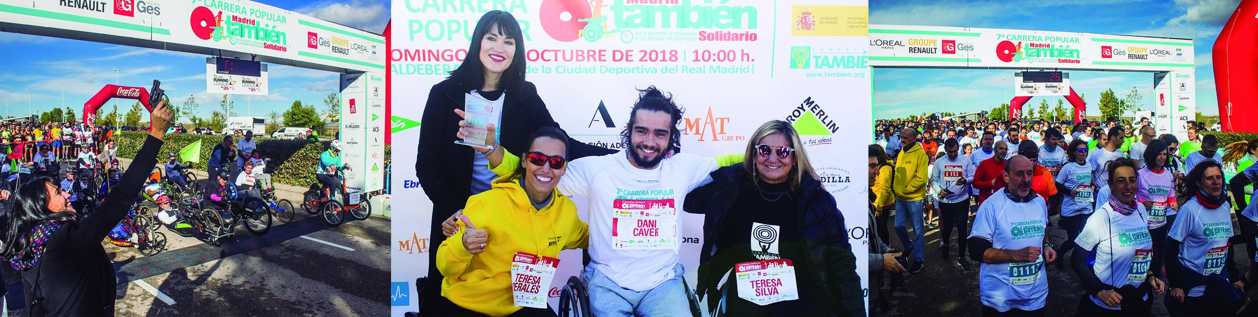 Irene Villa, Teresa Perales y Daniel Caverzaschi apoyaron esta ma&ntilde;ana la carrera popular Madrid Tambi&eacute;n Solidario por las personas con discapacidad 