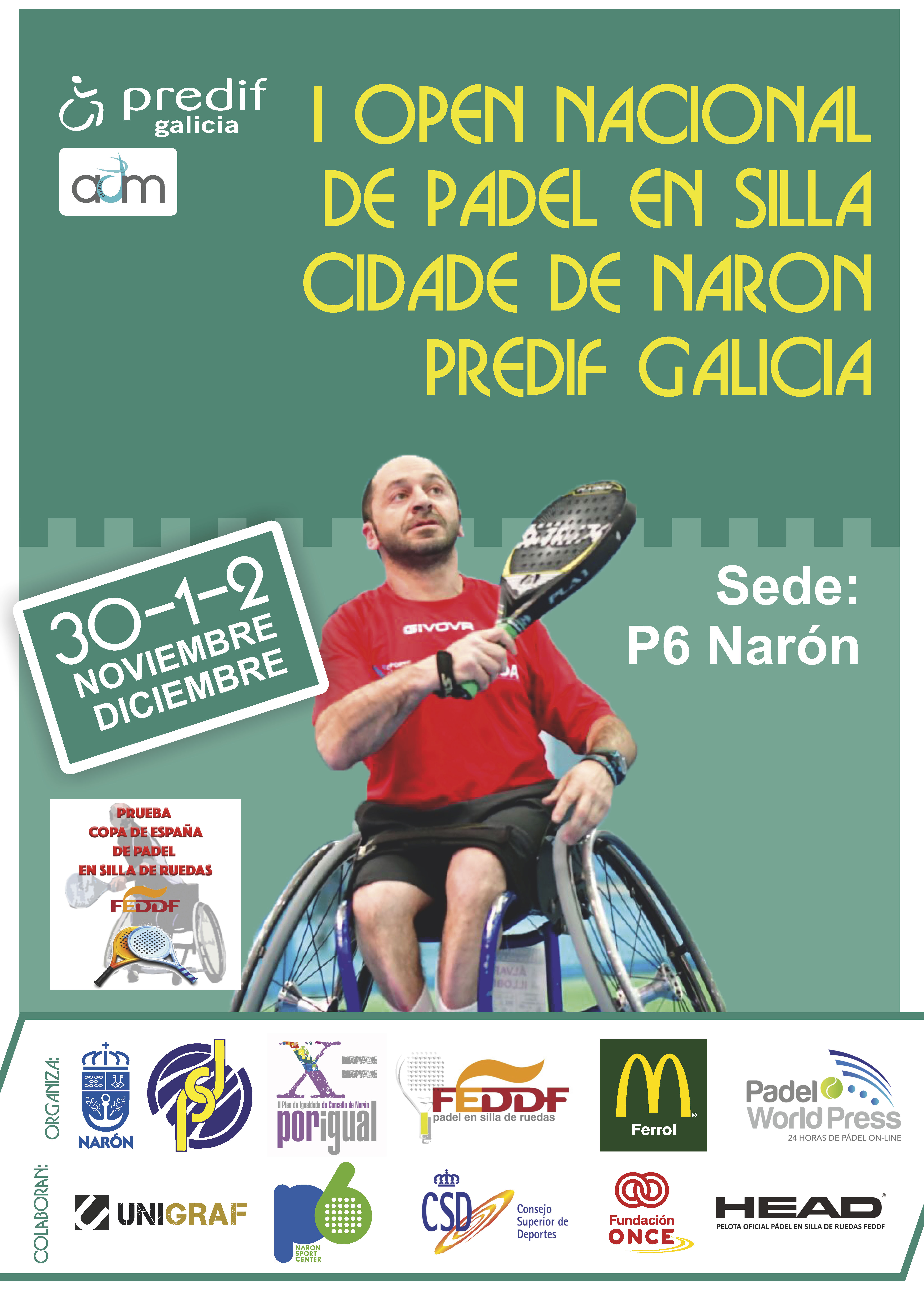 Nar&oacute;n alberga estos d&iacute;as la sexta prueba de la copa de Espa&ntilde;a de p&aacute;del en silla