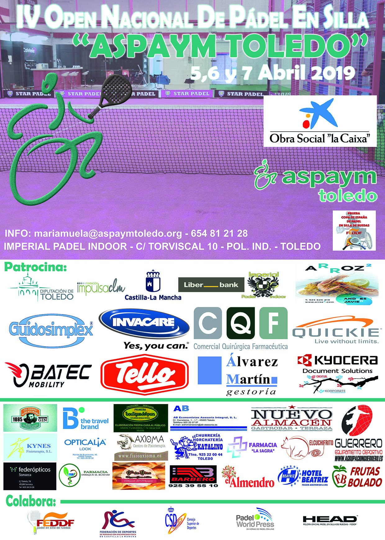 Convocatoria 11&ordf; Prueba Copa de Espa&ntilde;a de p&aacute;del en silla