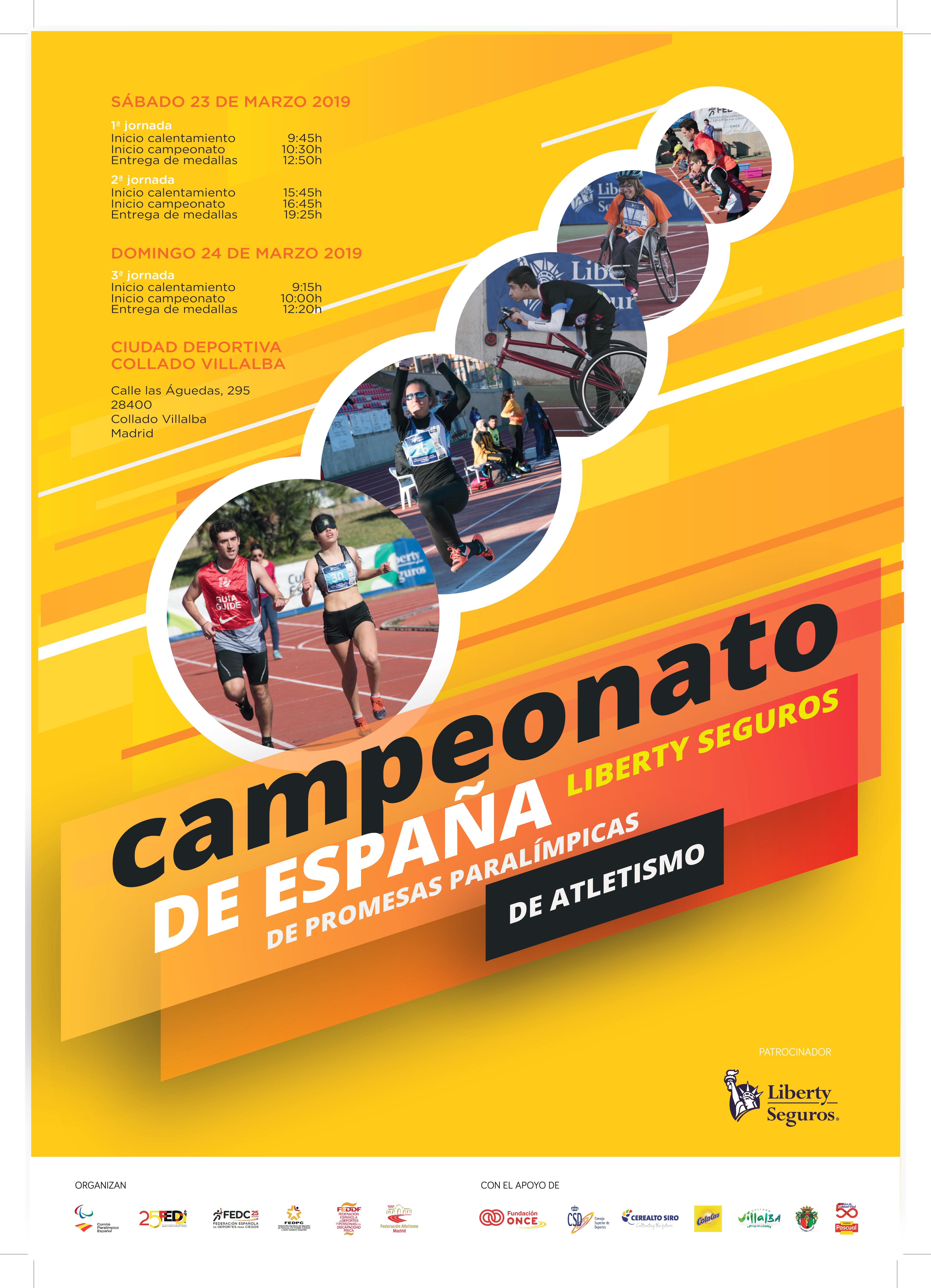 Segunda edici&oacute;n del Campeonato de Espa&ntilde;a Liberty de Promesas Paral&iacute;mpicas de Atletismo