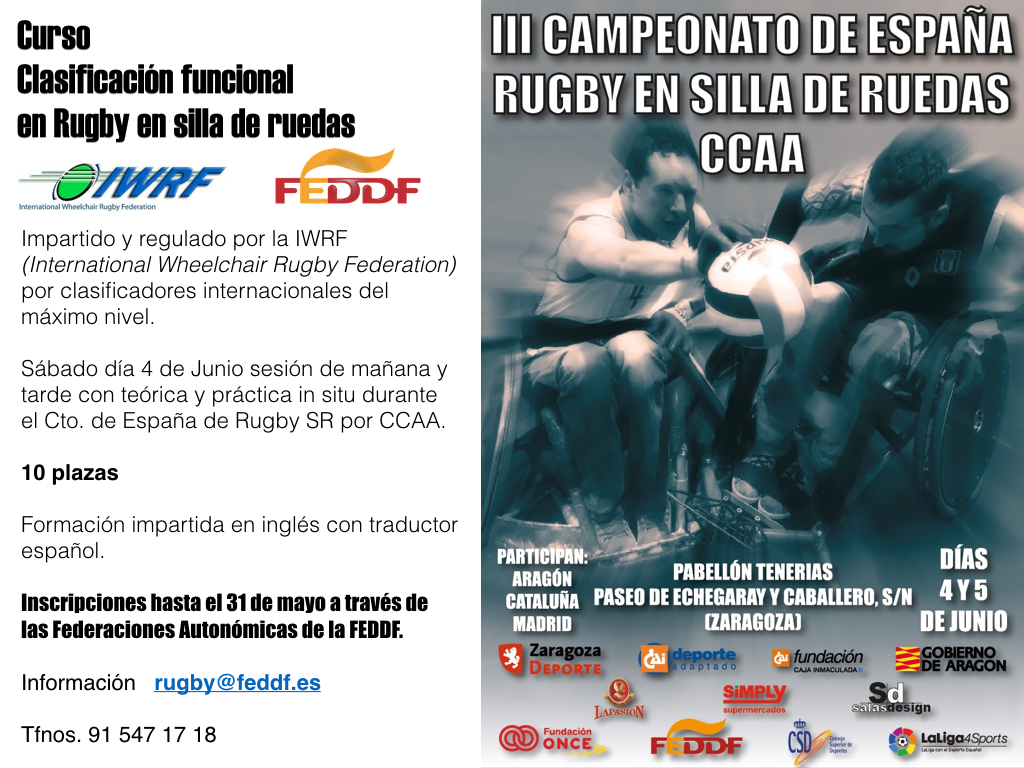 Curso de clasificador de Rugby en Silla de Ruedas