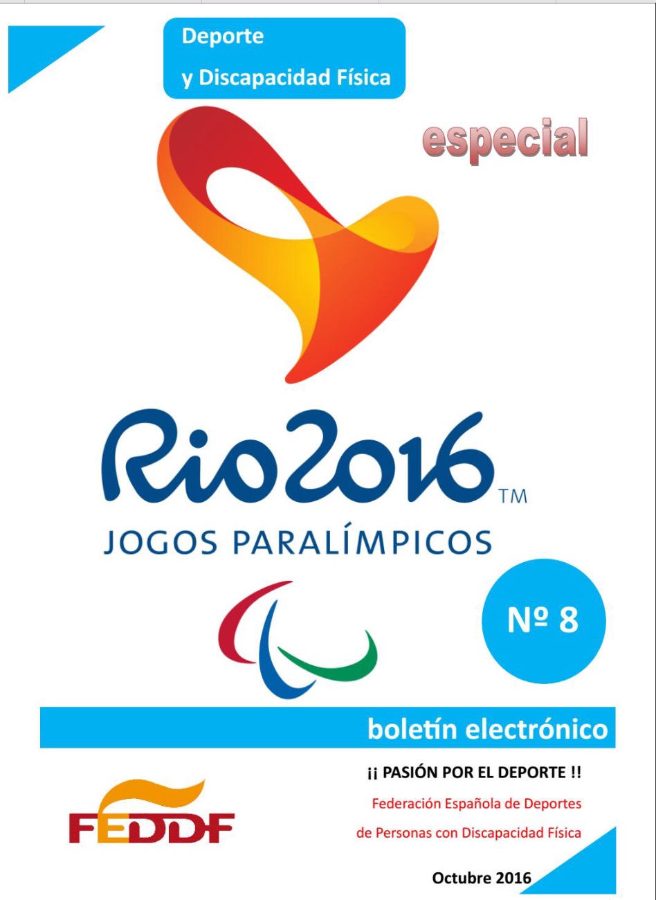 Disponible el bolet&iacute;n n&uacute;mero 8 de la FEDDF -ESPECIAL RIO 2016 - con todos nuestros deportistas y coordinadores participantes en R&iacute;o.