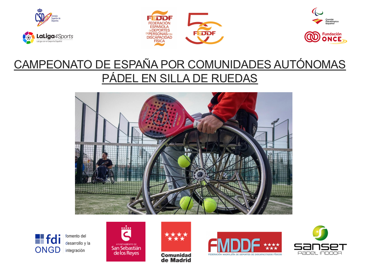 Ma&ntilde;ana tendr&aacute; lugar el acto de presentaci&oacute;n del Campeonato de Espa&ntilde;a por Comunidades Aut&oacute;nomas de P&aacute;del en silla de ruedas. 
