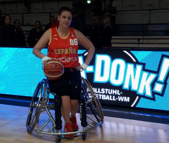 Veva Tapia, un Mundial de baloncesto con Espa&ntilde;a a pie y otro en silla de ruedas