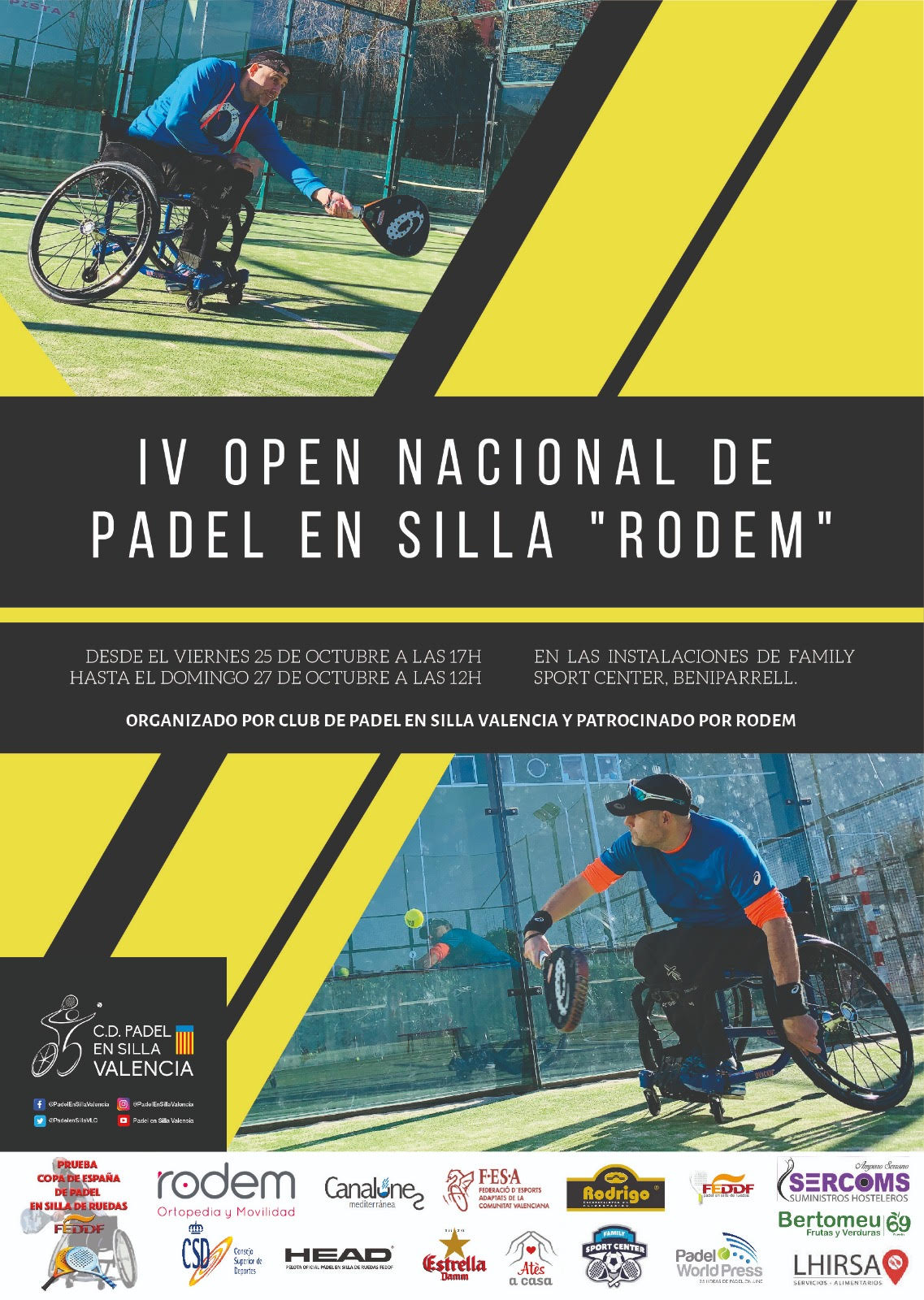 Previa 4&ordf; Prueba de Copa de Espa&ntilde;a - IV Open Nacional Rodem de P&aacute;del en Silla