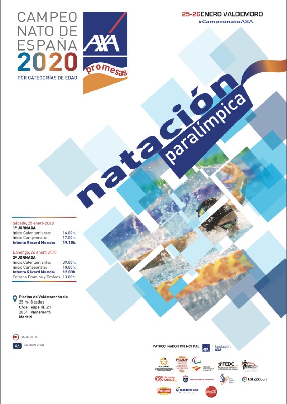 El campeonato de Espa&ntilde;a AXA de promesas paral&iacute;mpicas de nataci&oacute;n nos deja 5 r&eacute;cords del mundo 
