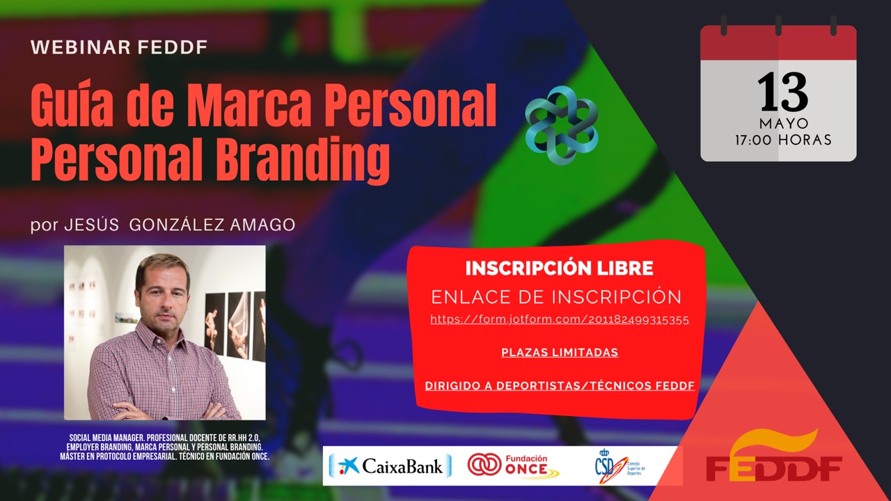 Formaci&oacute;n FEDDF- Webinar ZOOM Gu&iacute;a de Marca Personal / Personal Branding-13 mayo-17 horas