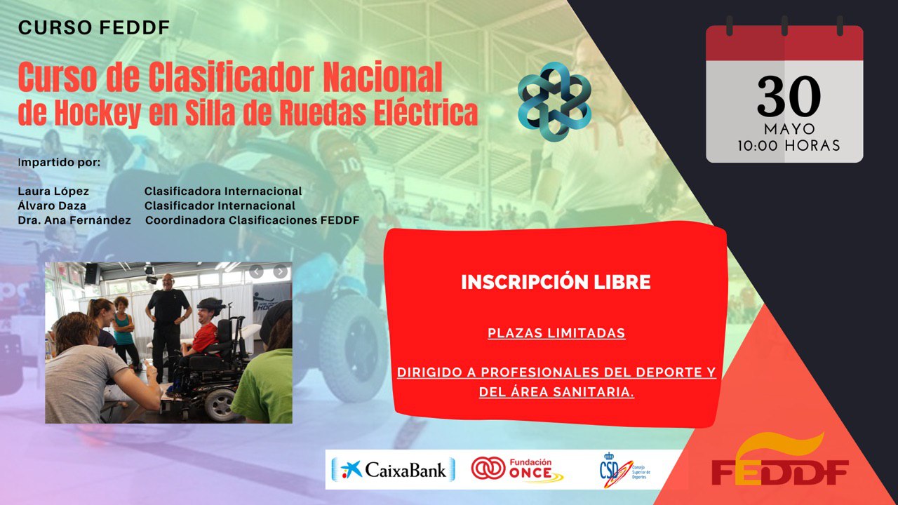 Se abre el plazo para inscribirse al &ldquo;Curso de Clasificador Nacional de Hockey en silla de ruedas el&eacute;ctrica&rdquo;.