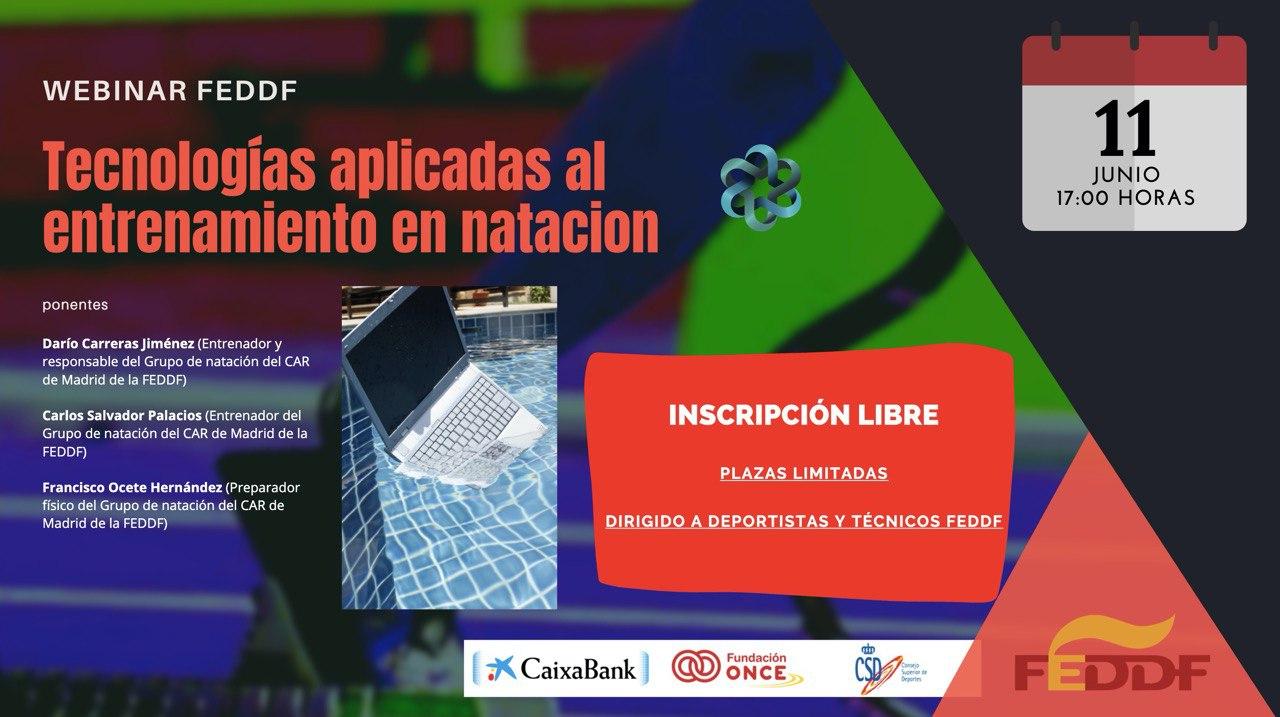 Presentamos la formaci&oacute;n &ldquo;Tecnolog&iacute;as aplicadas al entrenamiento en nataci&oacute;n.&rdquo; (11/06/20 &ndash; 17:00 horas)