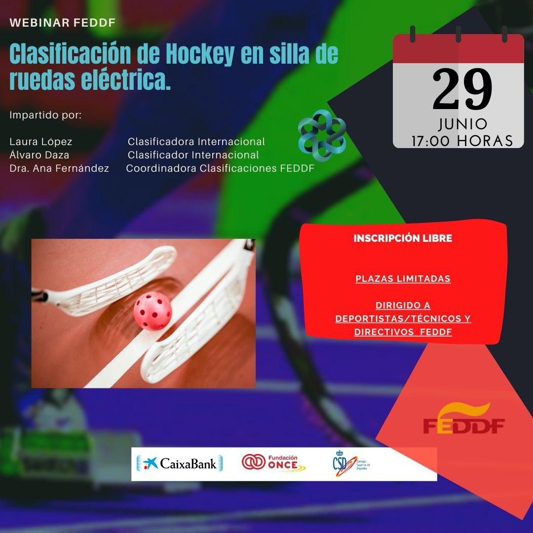 Presentamos la formaci&oacute;n &ldquo;Clasificaci&oacute;n de Hockey en Silla de Ruedas El&eacute;ctrica&rdquo; (29/06/20 &ndash; 17:00 horas)  