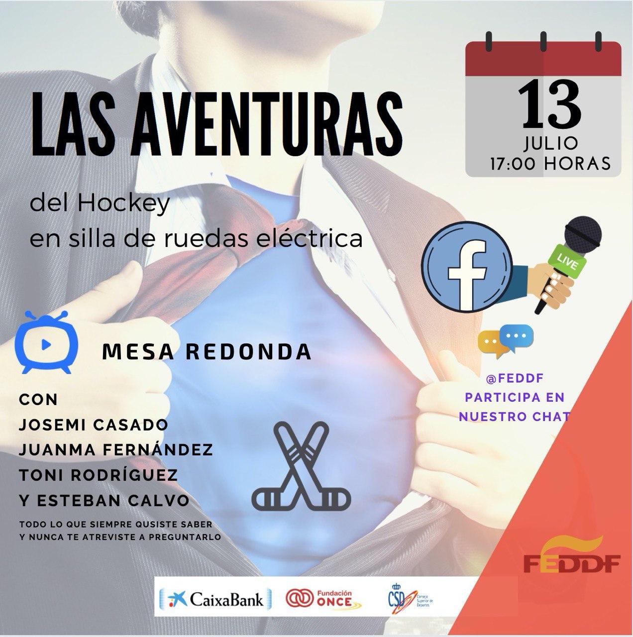 Presentamos la Mesa Redonda "Las Aventuras del Hockey en Silla de Ruedas El&eacute;ctrica." (13/07/2020 - 17:00 horas)