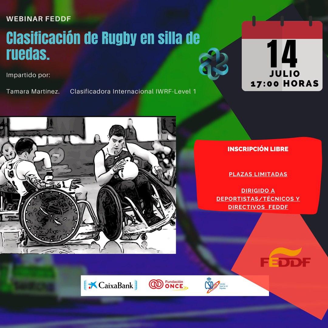Presentamos la formaci&oacute;n &ldquo;Clasificaci&oacute;n de Rugby en Silla de Ruedas.&rdquo; (14/07/20 &ndash; 17:00 horas) â€‹