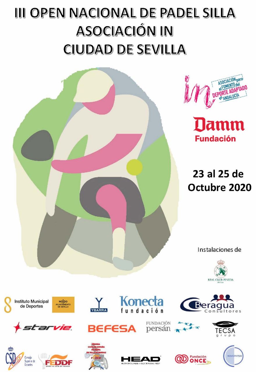 III Open Nacional de p&aacute;del en silla de ruedas. Sevilla (22-24 octubre 2020)