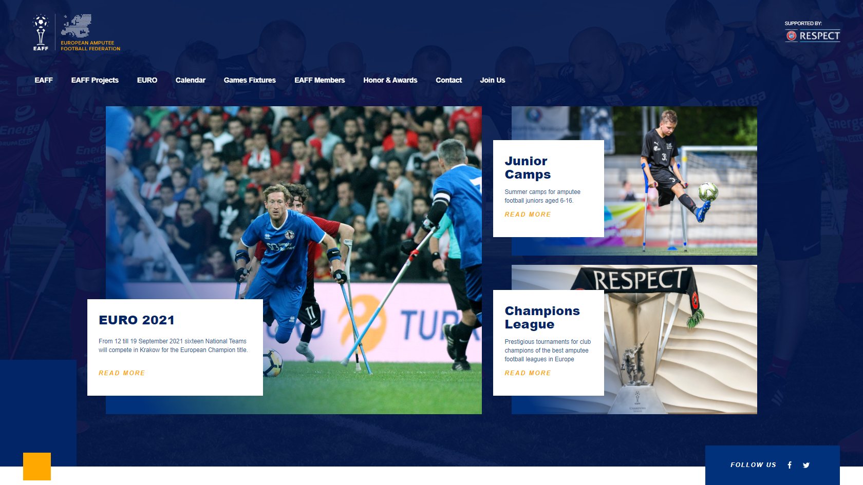 Nueva web de la Federaci&oacute;n Europea de F&uacute;tbol para Amputados