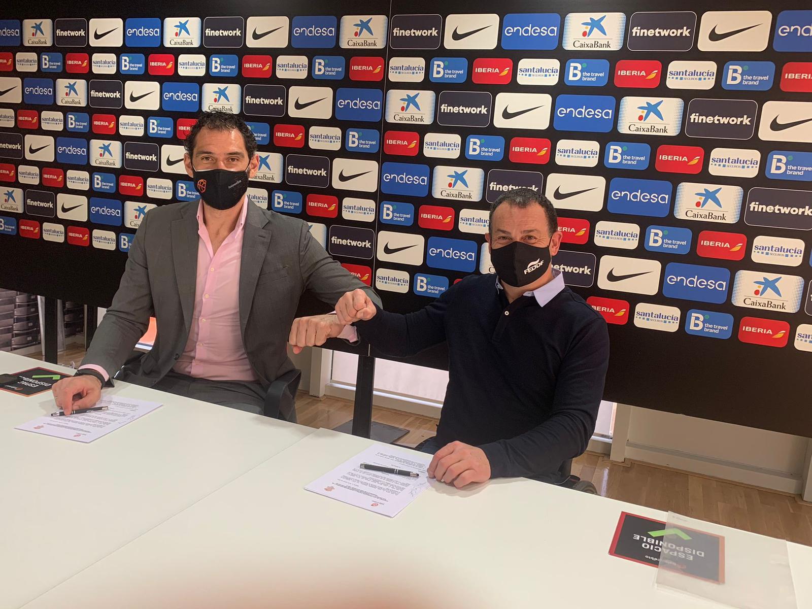 La FEDDF firma un acuerdo de colaboraci&oacute;n con la Federaci&oacute;n Espa&ntilde;ola de Baloncesto