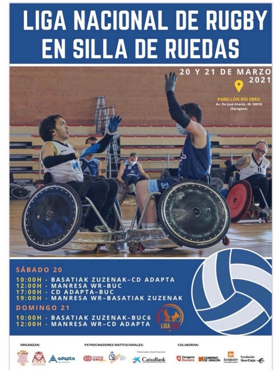 El Grupo Norte de rugby en silla de ruedas se decide en Zaragoza