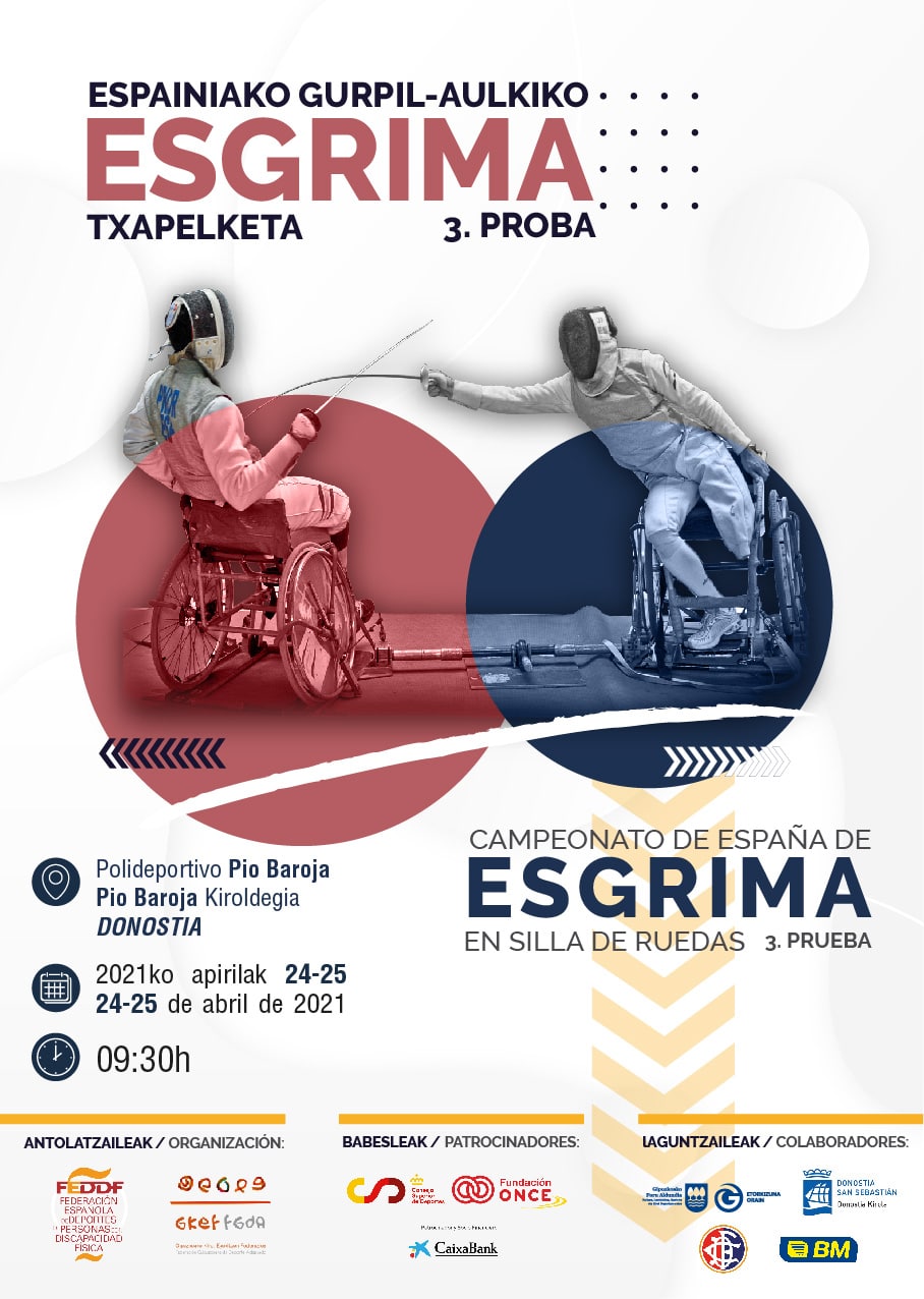 San Sebasti&aacute;n acoge la tercera prueba del Campeonato de Espa&ntilde;a de esgrima en silla de ruedas
