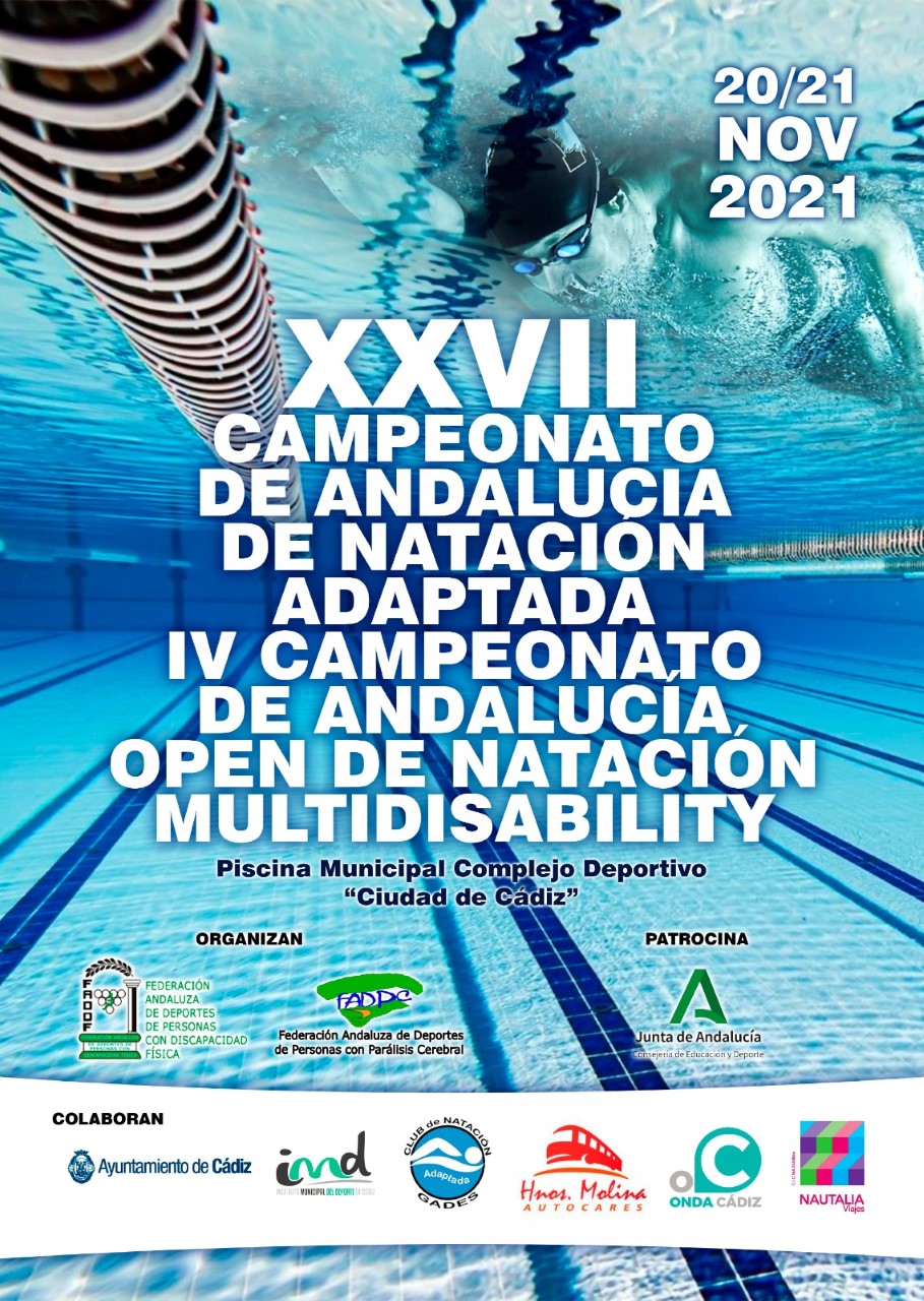 Convocatoria del XXVII Campeonato de Andaluc&iacute;a de nataci&oacute;n adaptada 