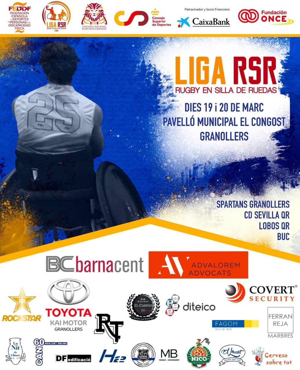 Tres plazas de la final four de rugby en silla se deciden en Granollers