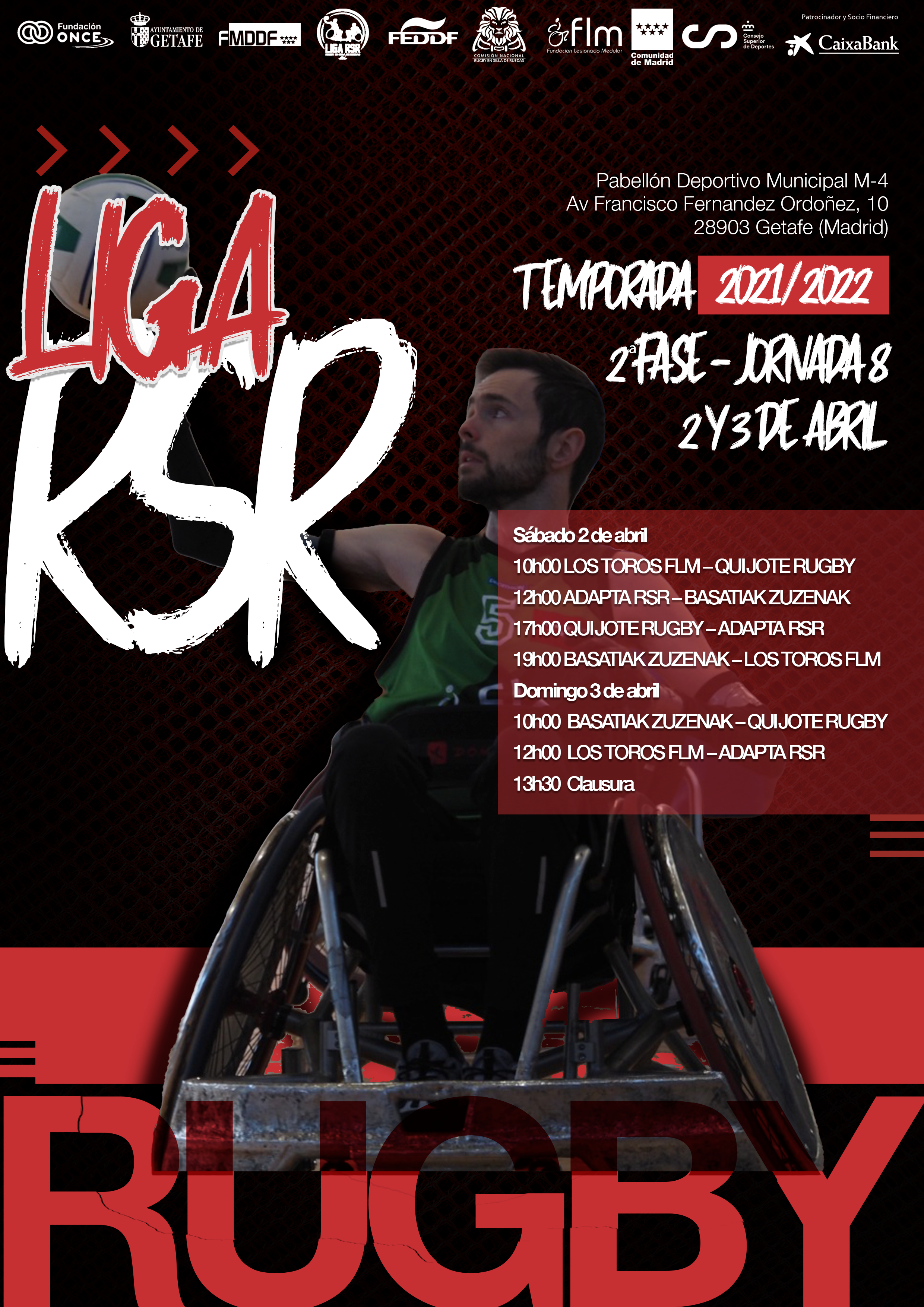 La Liga regular de rugby en silla de ruedas baja el tel&oacute;n en Getafe