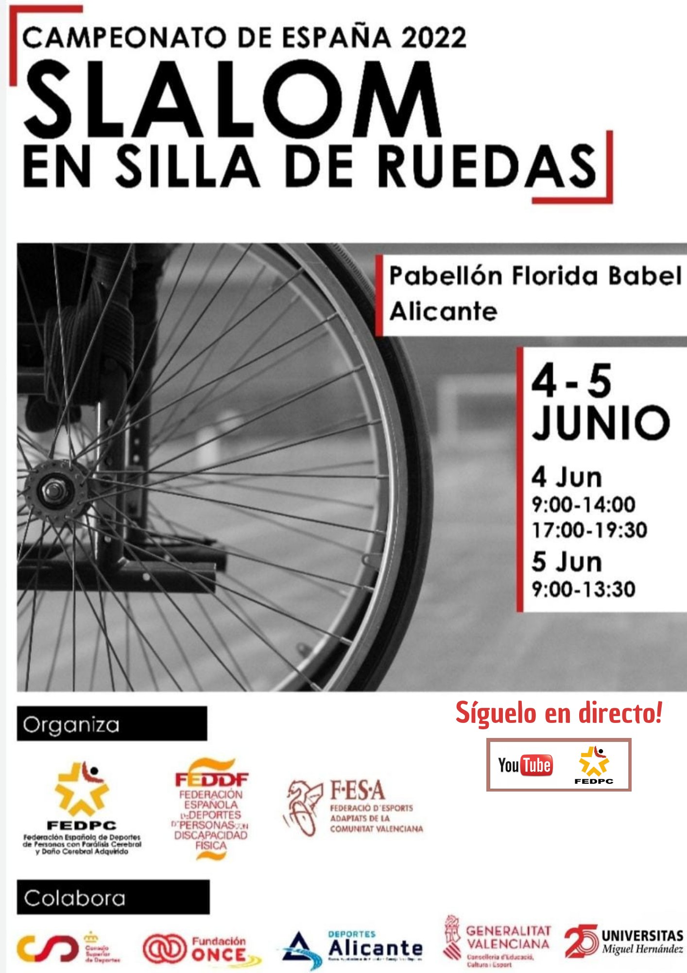 Alicante acoge el Campeonato de Espa&ntilde;a de slalom en silla de ruedas