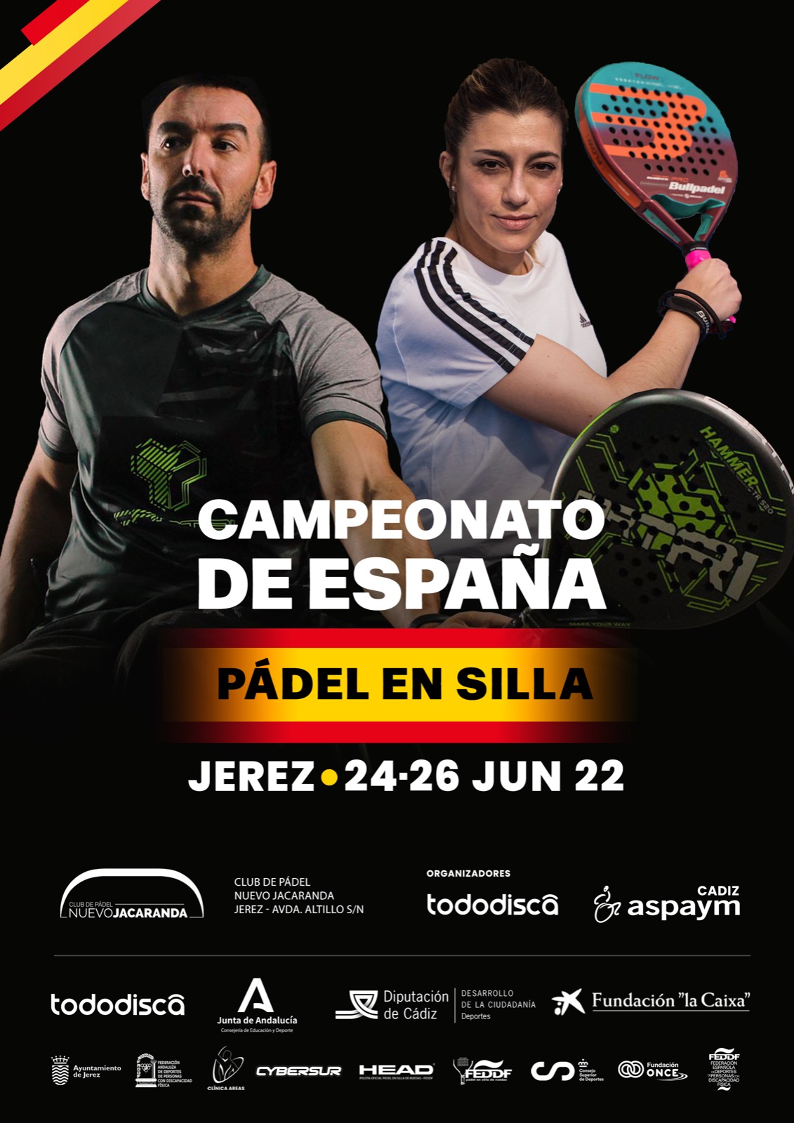 Jerez acoge el Campeonato de Espa&ntilde;a de p&aacute;del en silla de ruedas
