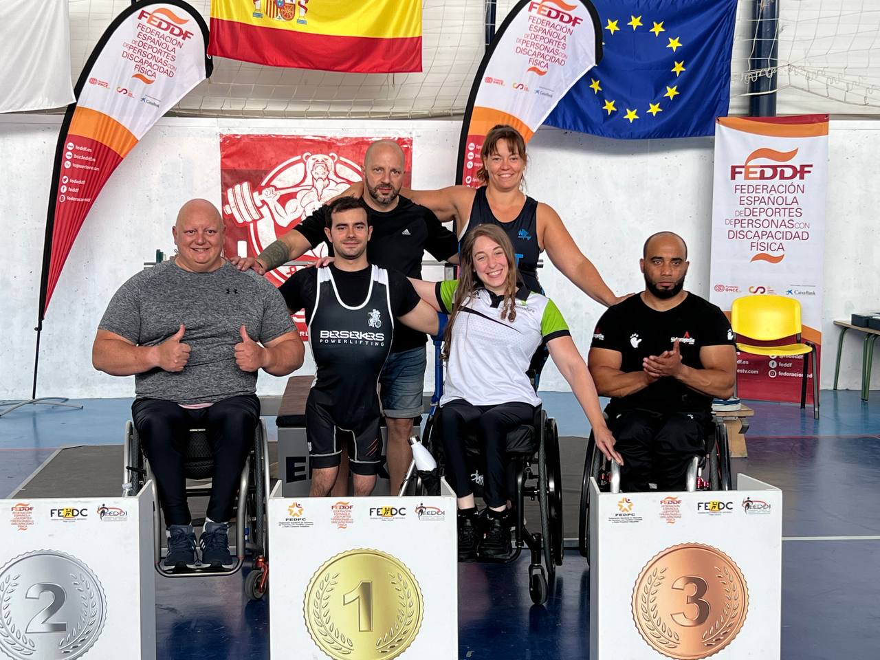 Loida Zabala, Jos&eacute; Manuel Abud y CD Berserkers, campeones de Espa&ntilde;a de powerlifting