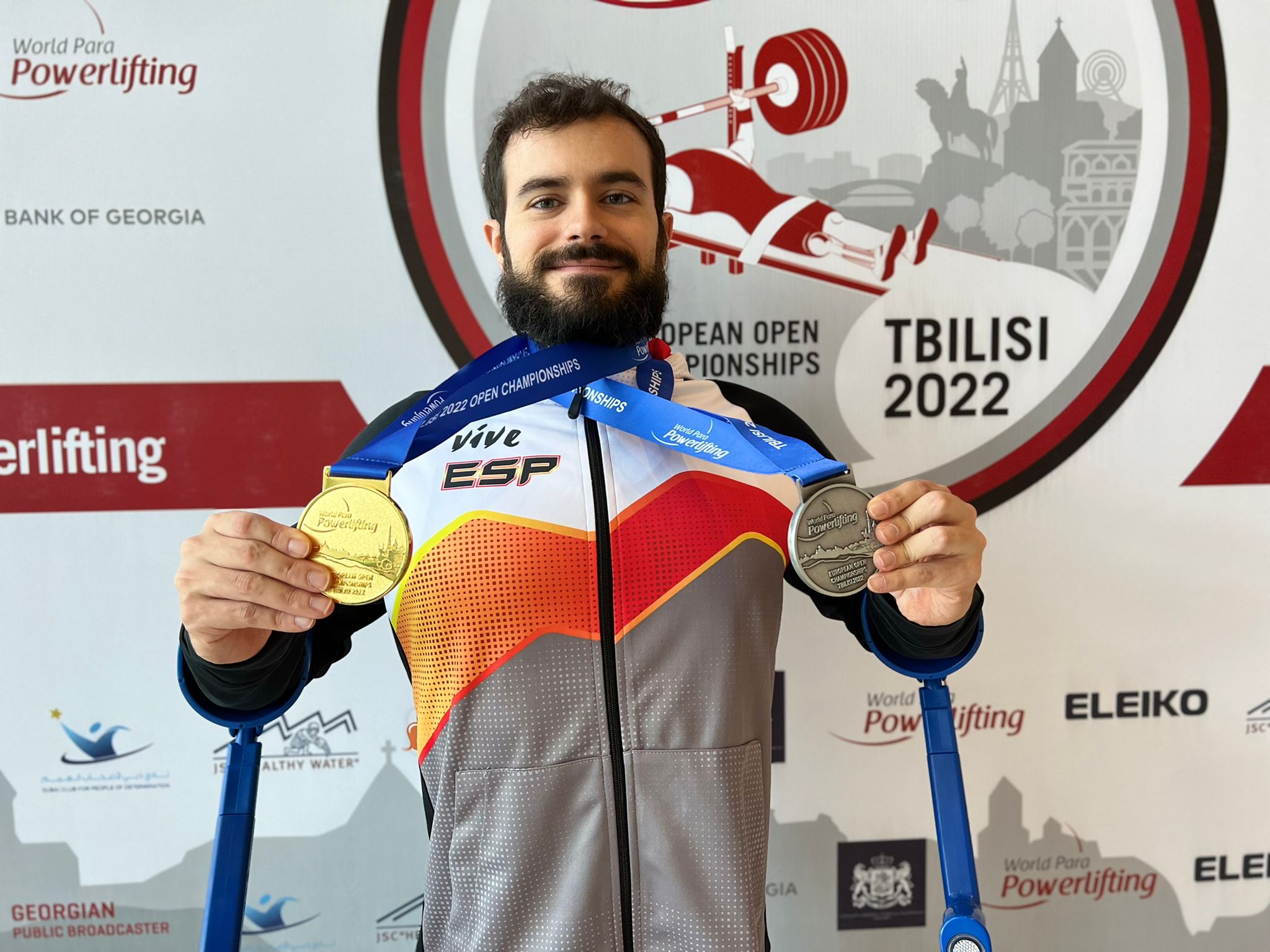David G&oacute;mez Moreno, medalla de oro en el total paral&iacute;mpico del Europeo de powerlifting