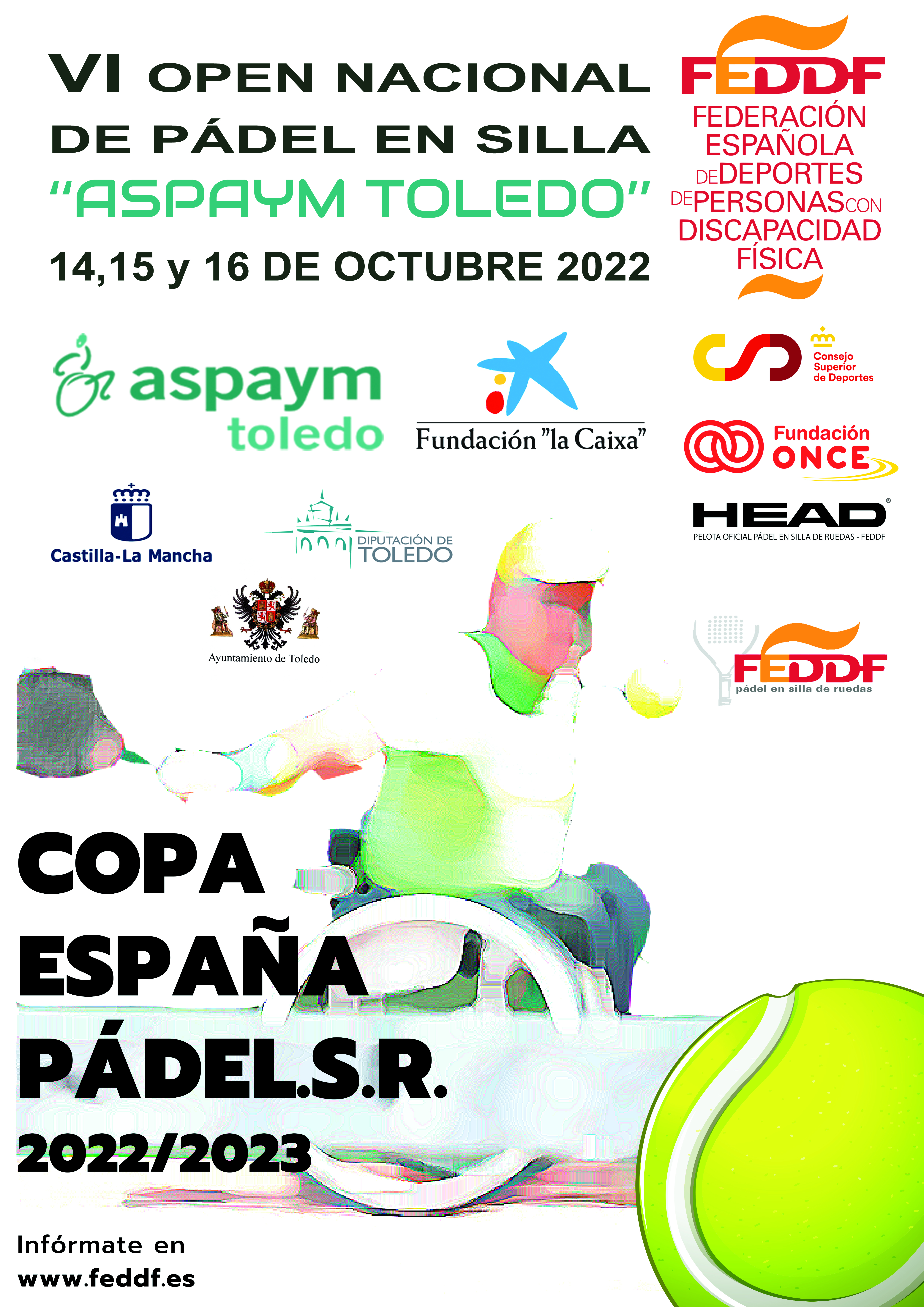 Listado definitivo de inscritos para el VI Open Nacional de p&aacute;del en silla Aspaym Toledo